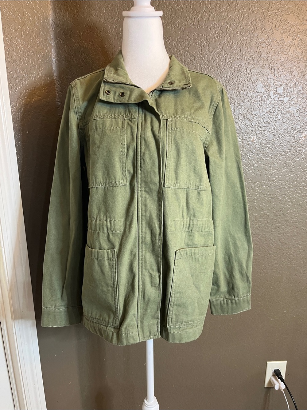 Vintage America Olive Green Utility Jacket